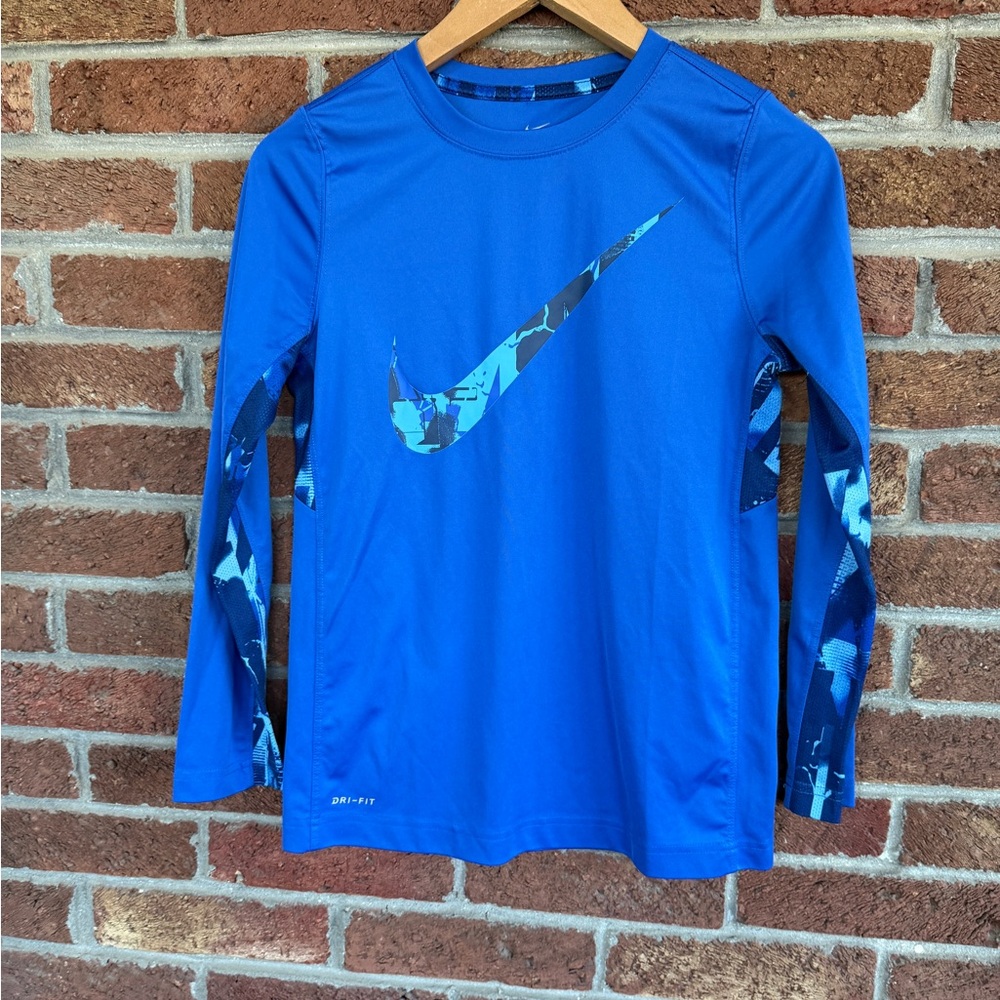 Blue Nike Long Sleeve Shirt. Medium